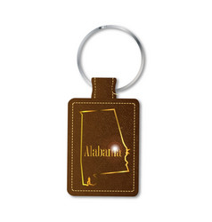 Alabama Leather Key Fob