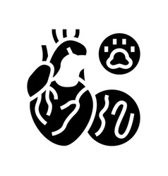 Heartworm Disease Glyph Icon