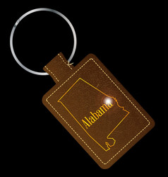 Alabama Leather Key Fob