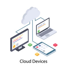 Cloud Devices Isometric Icon