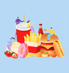 Fastfood Tiny People Concept