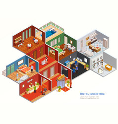 Hotel Isometric Composition