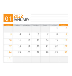 January 2022 Template-calendar Planner 2022