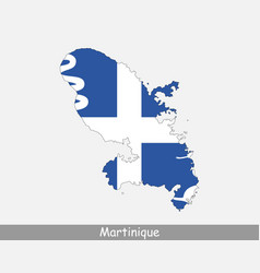 Martinique Map Flag