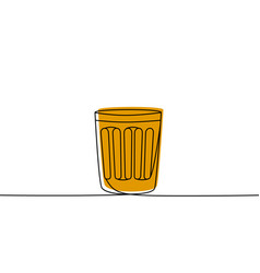 Recycle Bin One Line Colored Continuous Drawing