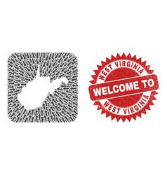 Welcome Rubber Stamp Seal And West Virginia State