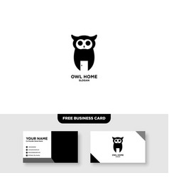 Owl Logo Template Free Business Card Mockup