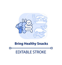 Bring Healthy Snacks Light Blue Concept Icon