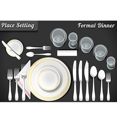 Set Of Place Setting Formal Dinner