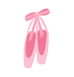 Ballet Pointe Shoes Hanging On Bow