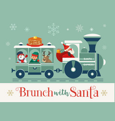 Brunch With Santa Fancy Holiday Flat Poster