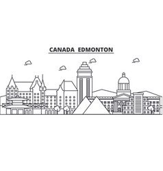 Canada Edmonton Architecture Line Skyline