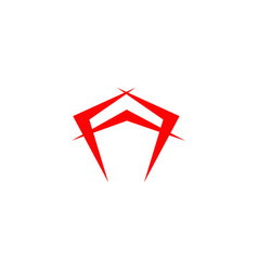 Dojo Building Icon Logo Design Template