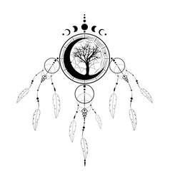 Dreamcatcher With Mandala Ornament Tree Of Life