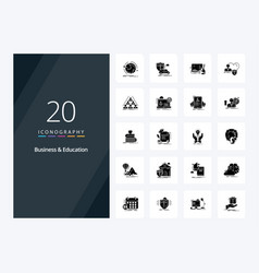 20 Business And Education Solid Glyph Icon