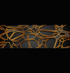 Black And Bronze Luxury Abstract Papercut