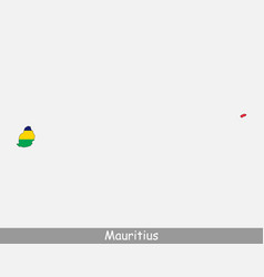 Mauritius Map Flag