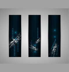 Abstract Dark Futuristic Fade Technology Banner