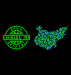 Eco Green Mosaic Badajoz Province Map