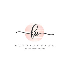 Fu Initial Handwriting Logo