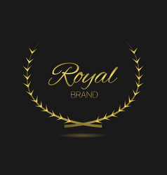 Royal Brand Golden Laurel Wreath Label