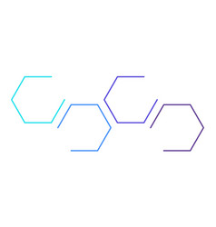 Blue Spectrum Hexagons Design Element