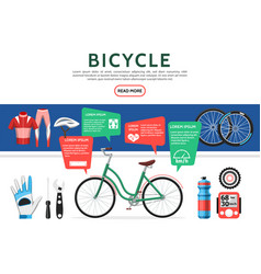 Flat Bicycle Elements Set