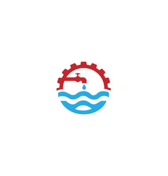 Plumbing And Gear Water Faucet Logo Design