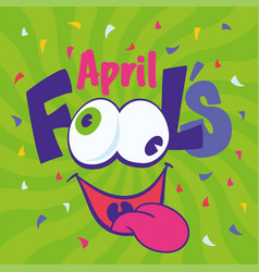 Text With A Funny Face April Fool Day Template