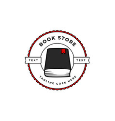 Book Logo Badge Emblem Thick Logo Icon