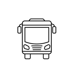 Bus Line Art Icon Design Template