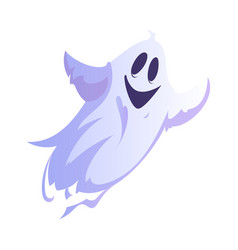 Spooky White Ghost Or Spirit Of Dead Flying