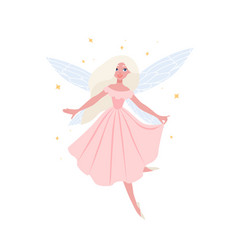 Beautiful Flying Fairy Owith Blonde Hair