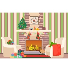 Christmas Livingroom Flat Interior