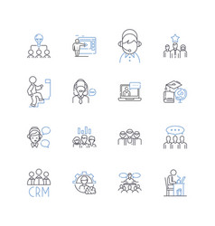 Jobholder Employee Line Icons Collection