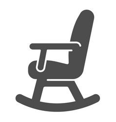 Rocking Chair Solid Icon Winter Season Concept