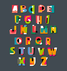 Alphabet In Paper Style Ransom Letters