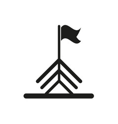 Corner Flag Glyph Icon Eps