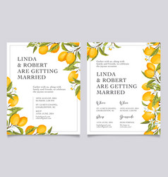 Lemon Wedding Invitation Italian Summer