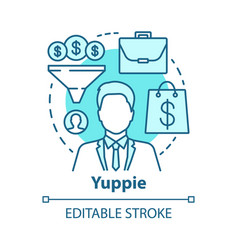 Yuppie Blue Concept Icon Business Person Idea