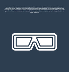 Blue Line 3d Cinema Glasses Icon Isolated On