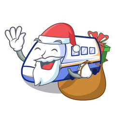 Santa With Gift Miniature Shinkansen Train