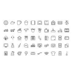 Quarentine Icon Set Line Style