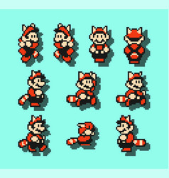 Set Of Mario Cat Moves Art Super Bros 3