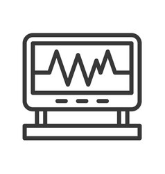 Vital Sign On Screen Monitor Outline Icon