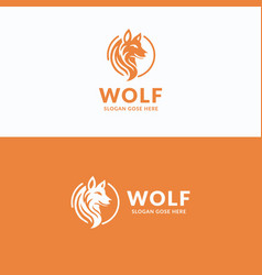 A Majestic Wolf Logo