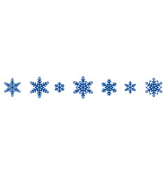 Blue Snowflake Elements Hand Drawn Cute Snow Icon