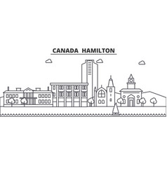 Canada Hamilton Line Skyline Linear