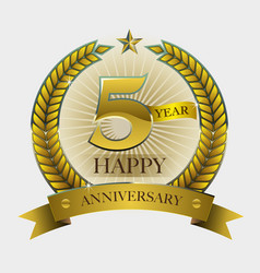 Happy anniversary symbol Royalty Free Vector Image