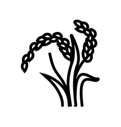 Oryza Plant Food Line Icon